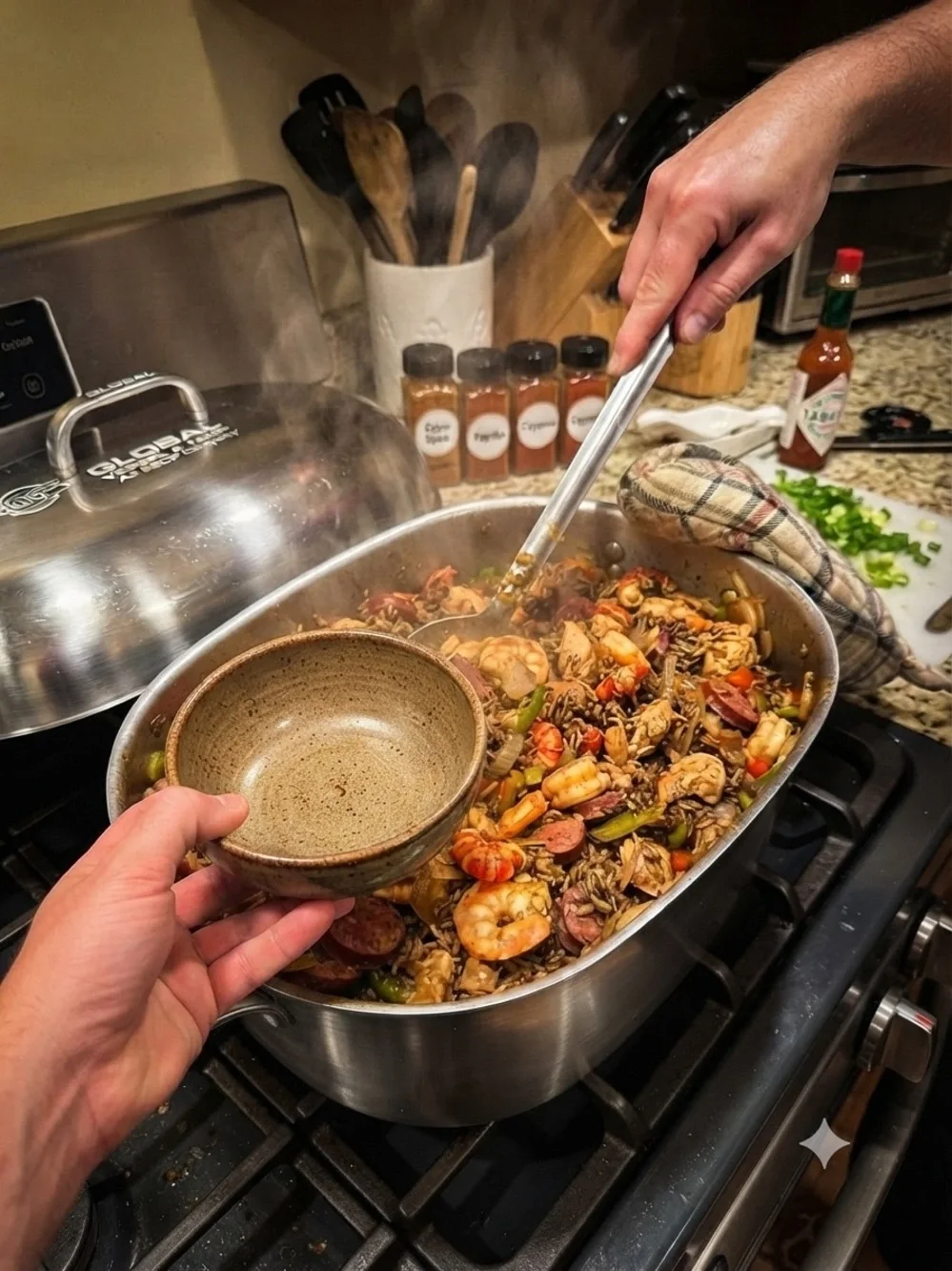 McWare 15-inch heavy-duty, for roasting, steaming, and Cajun-style cooking